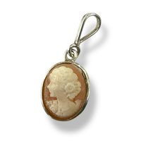 Pendant Mandile 1922 Woman Cammei  in Silver Conchiglia 2MCICM165